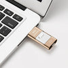 8GB USB 3.0 + 8 Pin + Mirco USB Android iPhone Computer Dual-use Metal Flash Drive (Gold)