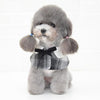 Dog Shawl, Black & White Grid, L (25-30cm Neck) - Cat & Dog Scarf