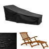 Outdoor Beach Chair Dustproof And Waterproof Cover Rocking Chair Furniture Protective Cover, Size: 210x75x80cm(Black+Silver)