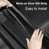 4pcs/Set Car Door Sill Strip PVC Anti-scratch Anti-dirt Protective Film(Carbon Fiber Black)