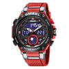 SMAEL 8069 Outdoor Multifunctional Waterproof Sports Alloy Luminous Watch(Red)