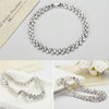 18cm Fashion Zircon Encrusted Roman Bracelets Platinum-plated Bracelet Jewelry