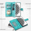 For Samsung Galaxy A36 Multi-Card Totem Zipper Leather Phone Case(Green)