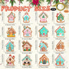 16pcs /Set PVC Christmas House Pendants Christmas Tree Decorations Scene Arrangement Props