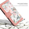 For Samsung Galaxy S21+ 5G Floral Pattern Leather Phone Case with Lanyard(Pink)