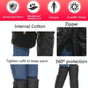 Electric Bike Winter Outdoor Riding Windproof Cold Protection Plus Velvet Warm Leg Guard Knee Pads, Style:70cm Black