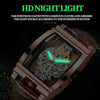 BINBOND B5011 Gear Hollow Outdoor Waterproof Luminous Men Business Watches(Rose Gold Steel Strap)