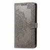 For Xiaomi Redmi K70 Mandala Flower Embossed Leather Phone Case(Grey)