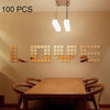 100 PCS Square Crystal Mosaic Mirror Acrylic Stereo Wall Stickers Creative Background Home Living Room Wall Sticker,Size:2*2cm(Gold)