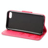 For  iPhone 8 & 7   Pressed Flowers Butterfly Pattern Horizontal Flip Leather Case with Holder & Card Slots & Wallet(Magenta)