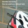 JOHORSE Bicycle Three-position Combination Lock Helmet Lock Stainless Steel Tie(Black)