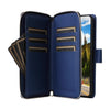 For Samsung Galaxy S24 5G Nine-card Slots Zipper Wallet Bag Leather Phone Case(Blue)