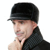 Autumn and Winter Imitation Mink Fur Warm Bombrt Hats Flight Cap for Middle-aged Men, Size:M56-58cm(Gray)