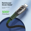 DUZZONA  A5 PD 20W USB-C/Type-C to 8 Pin Transparent Fast Charging Data Cable, Length: 1m(Black)