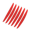 SHANSHI 6pcs /Pack 7753 Car Door Anti-Collision Silicone Strip Bumper Mirror Thickening Decorative Stickers(Red)