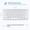 WB-8022 Ultra-thin Wireless Bluetooth Keyboard for iPad, Samsung, Huawei, Xiaomi, Tablet PCs or Smartphones, Russian Keys(Silver)