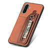 For Samsung Galaxy S25 5G Carbon Fiber Horizontal Flip Zipper Wallet Phone Case(Brown)