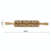 Christmas Embossing Rolling Pin Baking Cookies Fondant Cake Dough Engraved Roller(35cm elk)