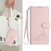 For Samsung Galaxy A26 5G Cat Rat Embossed Pattern RFID Leather Phone Case with Lanyard(Pink)