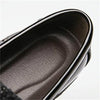Men Fashion Thick Bottom Pointed Formal Business Leather Shoes, Shoe Size:45(Black)