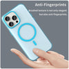 For iPhone 15 Pro Max MagSafe Frosted Translucent TPU + PC Full Coverage Phone Case(Blue)