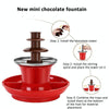 35W  3 Tier Chocolate Fountain  Mini Fondue Set with Hot Melting Pot Base 220V EU Plug