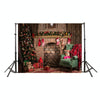 2.1m x 1.5m 3D Christmas Fireplace Studio Background Cloth