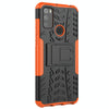 For Alcatel 3L (2021) Tire Texture Shockproof TPU+PC Protective Case with Holder(Orange)