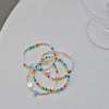 925 Silver Plated Rainbow Smile Beaded Bracelet Ladies Jewelry, Color: Bead Model