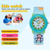 JNEW A369-86313 Children Cartoon Time Cognition Waterproof Ribbon Quartz Watch(Zoo)