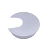 2 PCS Desk Computer Desktop Zinc Alloy Round Threading Box Hole Cover, Hole Diameter: 35mm (Matte Silver)
