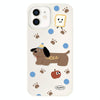 For iPhone 11 Skin Feeling Jelly TPU Hybrid PC Phone Case(Brown Puppy White)