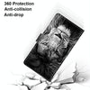 For Alcatel 1L (2021) Coloured Drawing Cross Texture Horizontal Flip PU Leather Case with Holder & Card Slots & Wallet & Lanyard(Black White Lion Head)