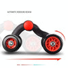 HT01 Automatic Rebound Four-Wheel Silent Abdominal Wheel Exercise Fitness Equipment, Specification:with Kneeling Pad + Brake Pads