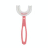 10 PCS U-shaped Children Baby Hand-held Soft Toothbrush Brushing Artifact for 6-12 Years Old, Style: Straight Handle (Pink)