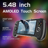 ANBERNIC RG556 Handheld Game Console Android 13 System 5.48-Inch AMOLED Screen WIFI Bluetooth Game Player 128GB+128GB(Black)