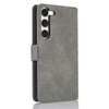 For Samsung Galaxy S23+ 5G Dreamy Butterfly Love Flower Embossed Leather Phone Case(Grey)