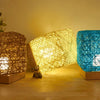 USB Square Sepak Takraw Table Lamp Bedroom Bedside Decorative Light, Spec: Button Switch+Base(Beige)