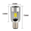 BA20D DC12-80V / 20W / 6000K / 2000LM Motorcycle Headlight with Angel Eyes (Red)