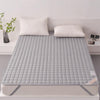 Soft And Breathable Soybean Cotton Thickened Non-Slip Mattress Pad, Size: 180x220cm(Square-Gray)