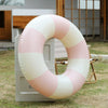 Thickened Outdoor Water Sports Children Swimming Ring, Outer Diameter: 70cm(Pink Grid)