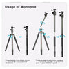 TRIOPO 853 Adjustable Portable Carbon Fiber Tripod with D2-A Ball Head for SLR Camera