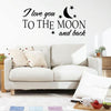 I Love You To The Moon Stars And Moon Cartoon Children Room English Rumors Wall Stickers