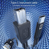 1m USB-C / Type-C to MIDI + USB Sound Card Audio Connection Sync Charging Cable(Black)