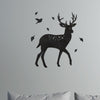 8pcs /Set Acrylic Deer Mirror Wall Stickers Home Background Decoration(Black)