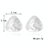 E2209-2 Pit Pattern Triangle Stud Earrings Jewelry