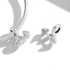 S925 Sterling Silver Weightlifting Barbell Pendant DIY Bracelet Necklace Accessories