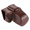 Full Body Camera PU Leather Case Bag for Canon EOS 200D  (18-55mm Lens)(Coffee)