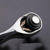 TUOSEN Quick-release Socket Wrench Curved Handle Ratchet Spanner, Size:L