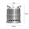Outdoor Camping Mini Stainless Steel Wood-burning Stove Solid alcohol Stove for Picnic Heating